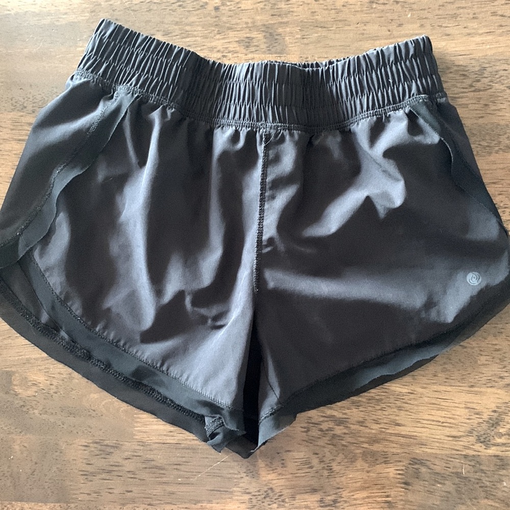Black athletic shorts, size small